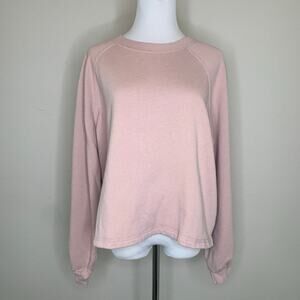 Abercrombie & Fitch Blush Pink Crew Neck Sweatshirt Sz Large